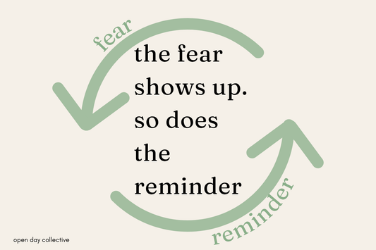 the fear shows up almost every day. so does the reminder.