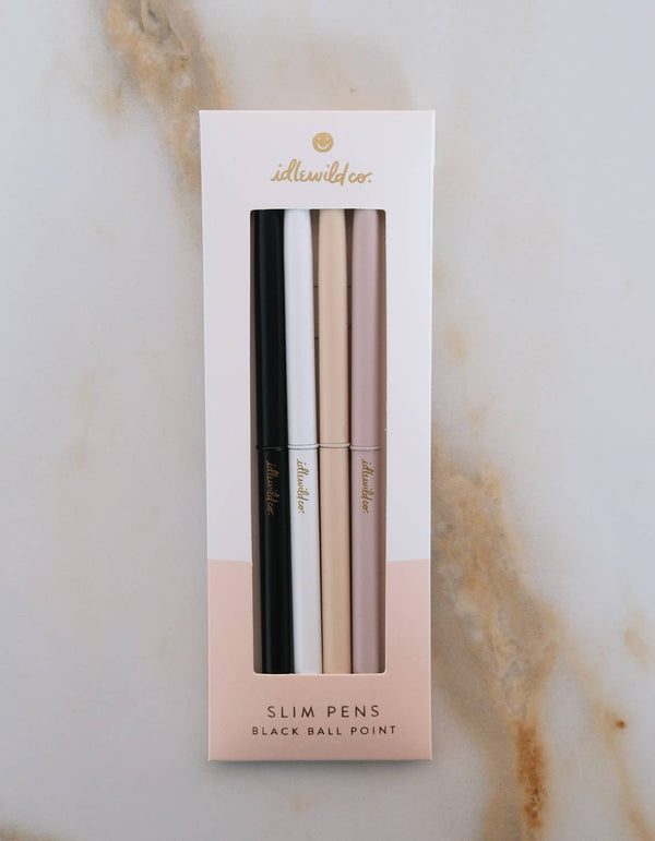Slim Pen, Set of Four | Matte Neutrals